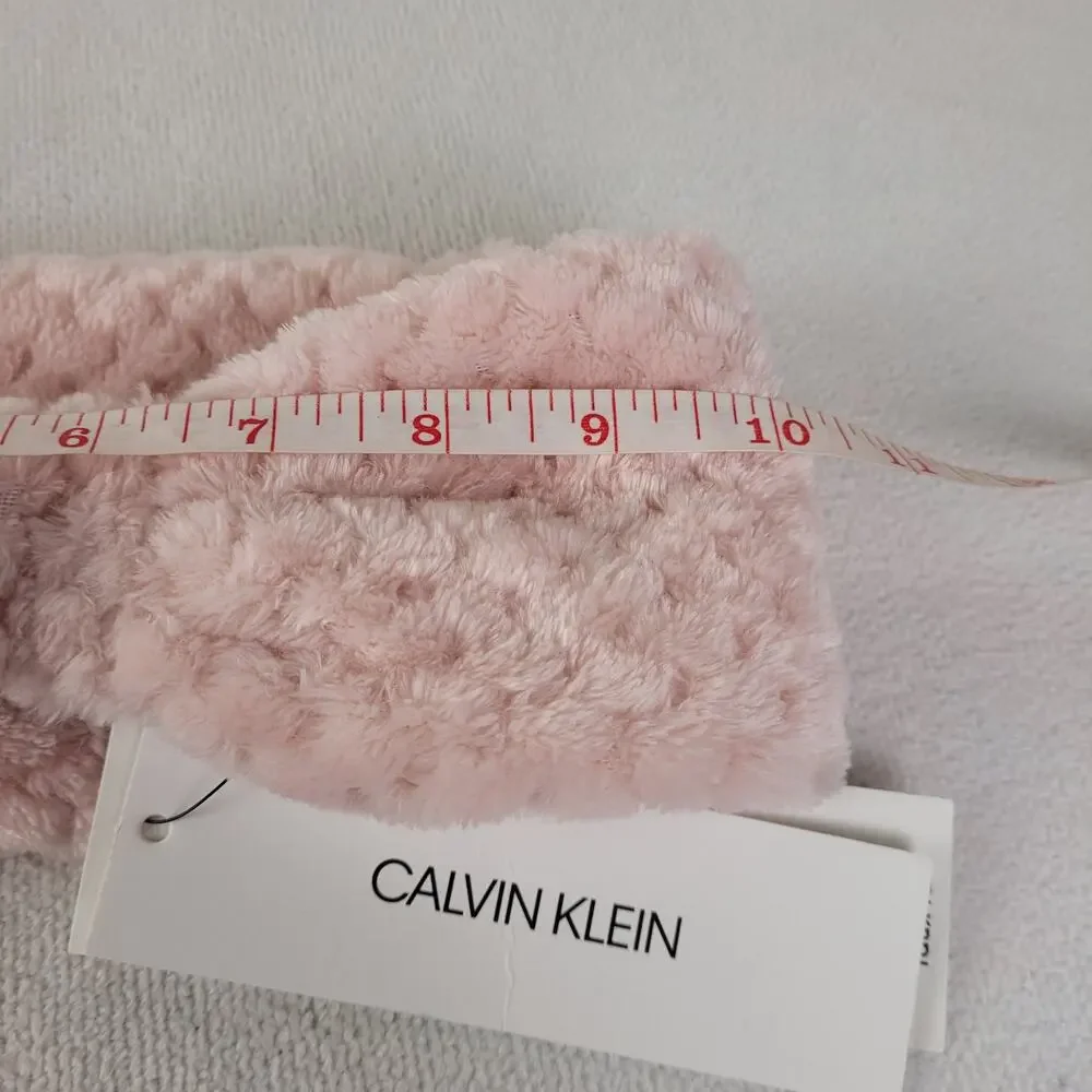 New Calvin Klein pink faux fur headband ear cover
